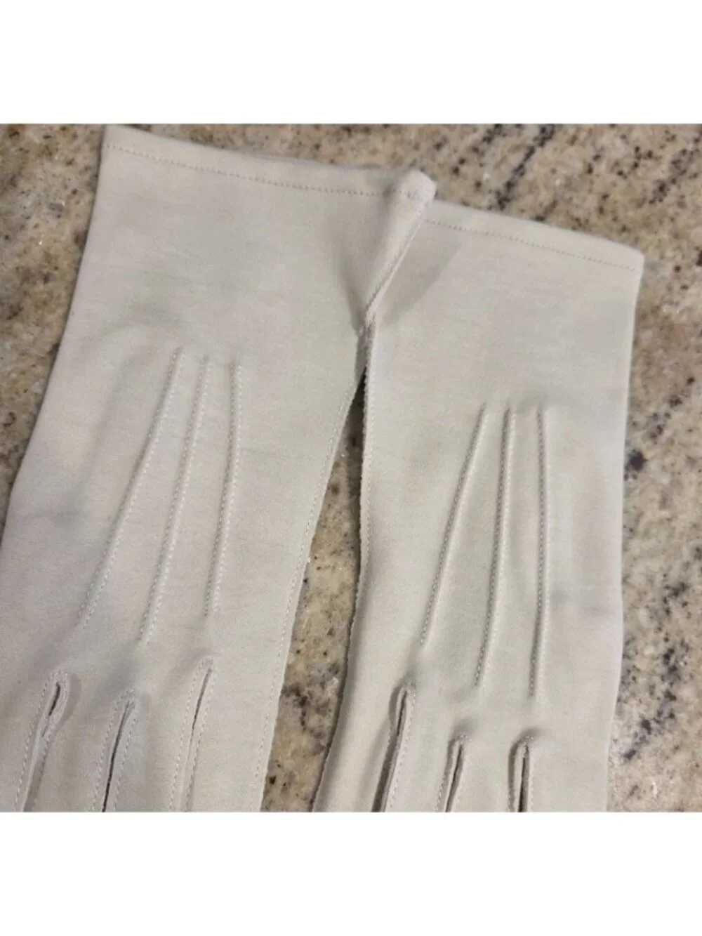 New! Vintage Women's Size S 6.5 Gray Beige Cotton Uniform Formal Gloves